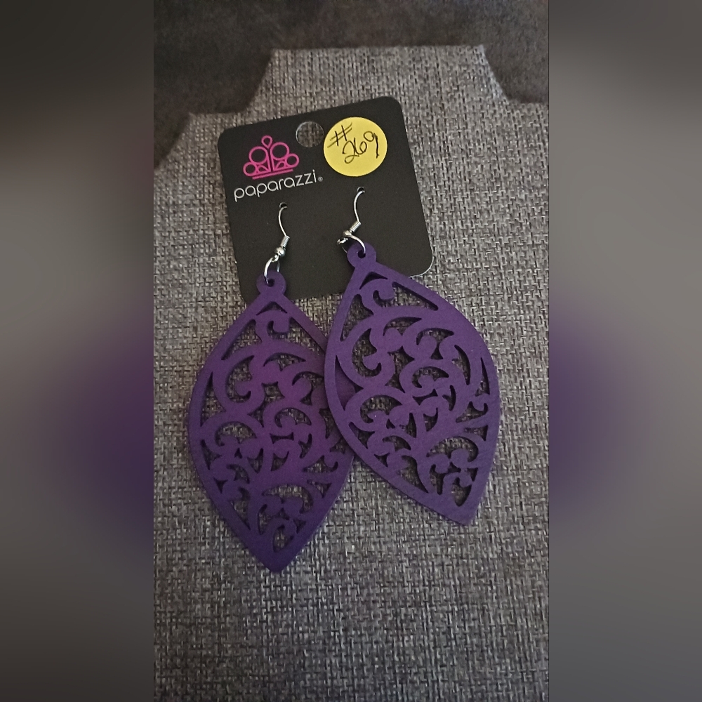 Paparazzi Purple Filigree Earrings